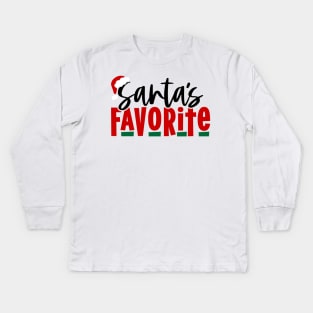 Santa's Favorite Kids Long Sleeve T-Shirt